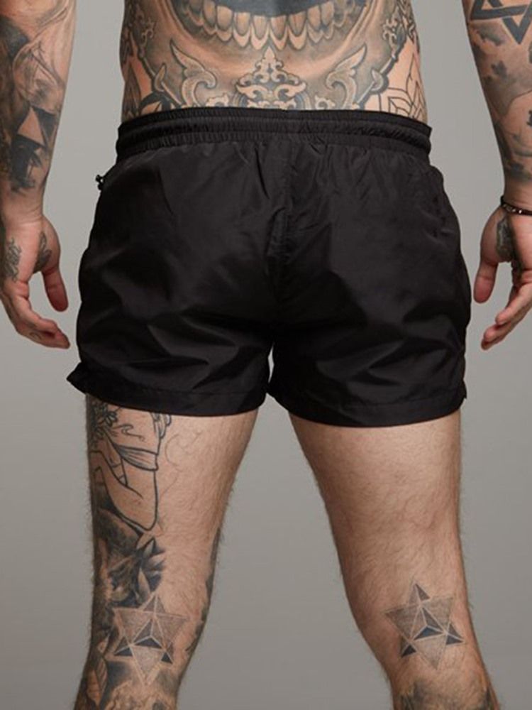Snabbtorkande Bokstavshorts För Män Sportbyxor