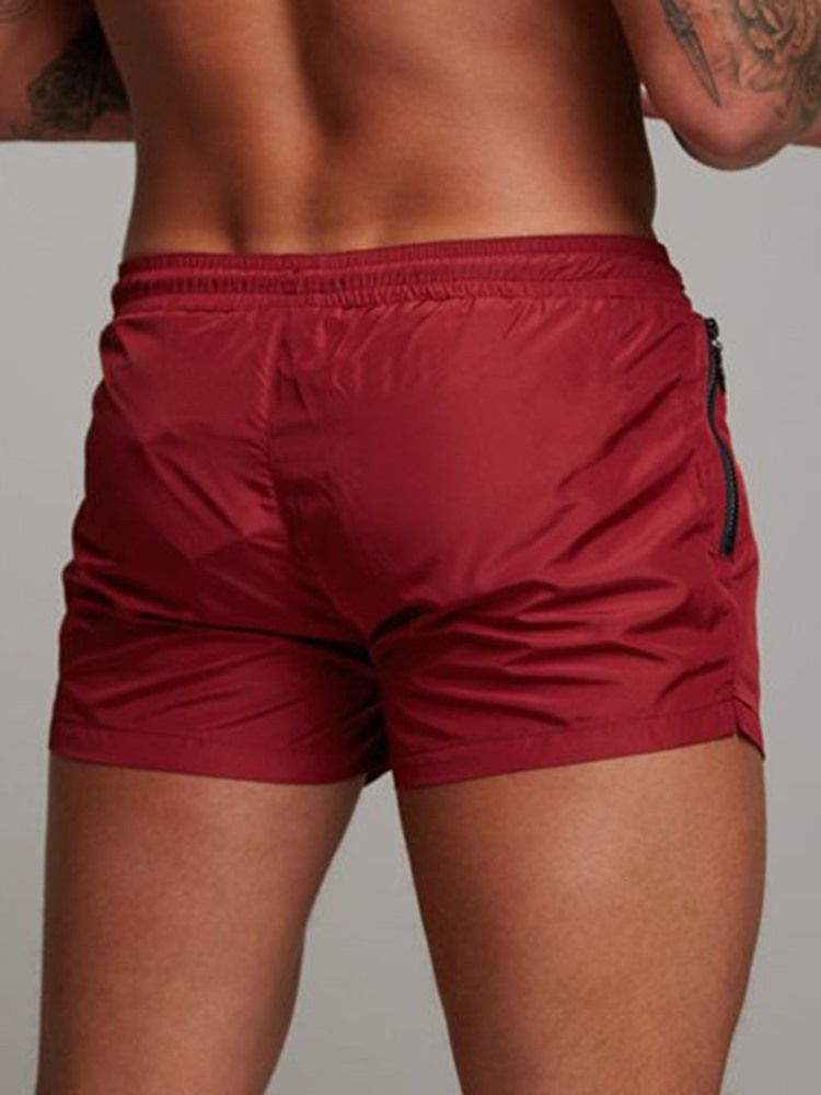 Snabbtorkande Bokstavshorts För Män Sportbyxor
