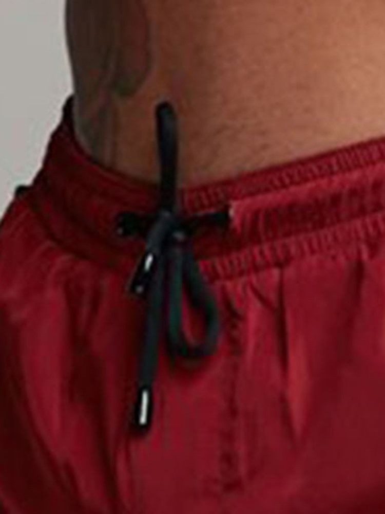 Snabbtorkande Bokstavshorts För Män Sportbyxor