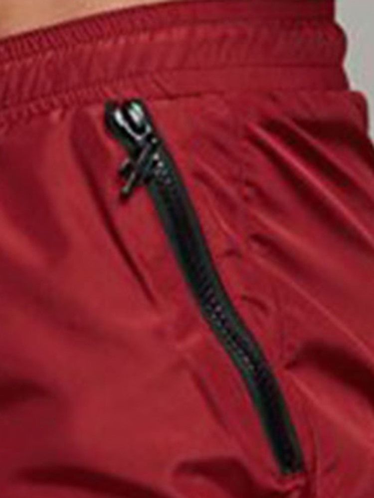 Snabbtorkande Bokstavshorts För Män Sportbyxor