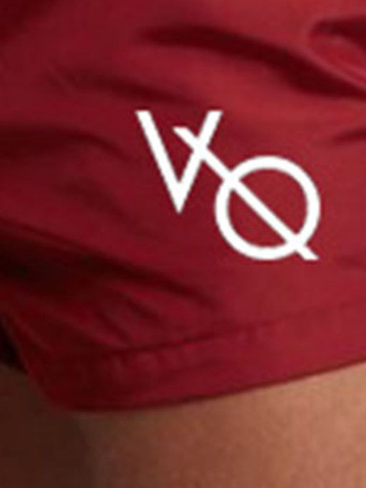 Snabbtorkande Bokstavshorts För Män Sportbyxor