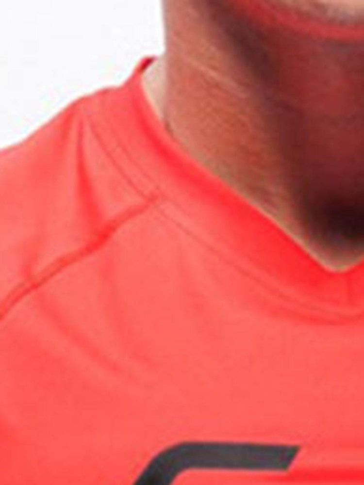Snabbtorkande Färgblock För Män Kortärmad T-Shirt För Gym