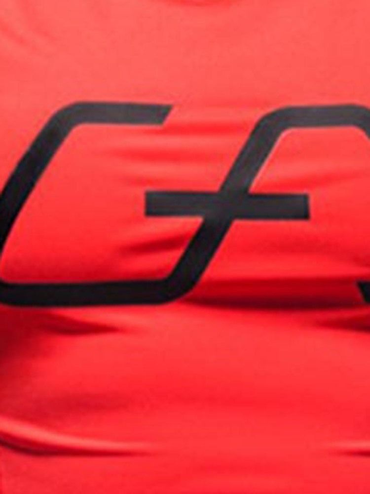 Snabbtorkande Färgblock För Män Kortärmad T-Shirt För Gym