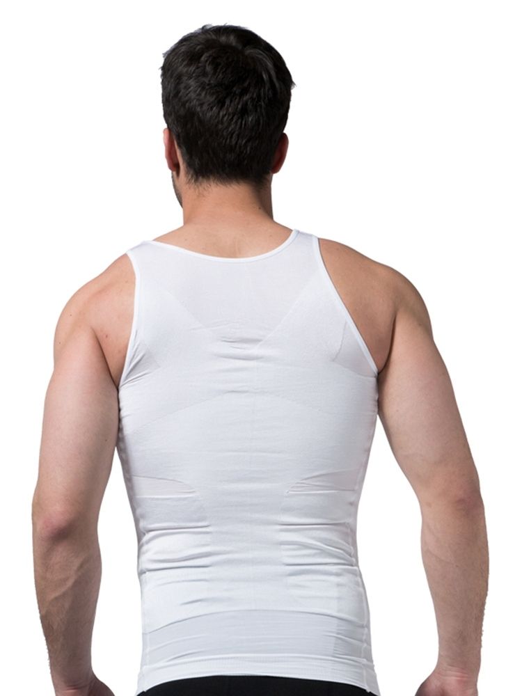 Solid Ventilerande Body Shaping Sportväst Topp För Män