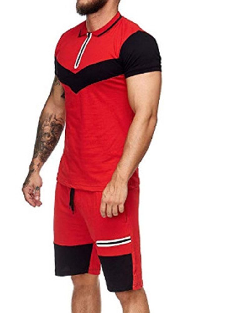 Sport T-Shirt Color Block Sommar Outfit