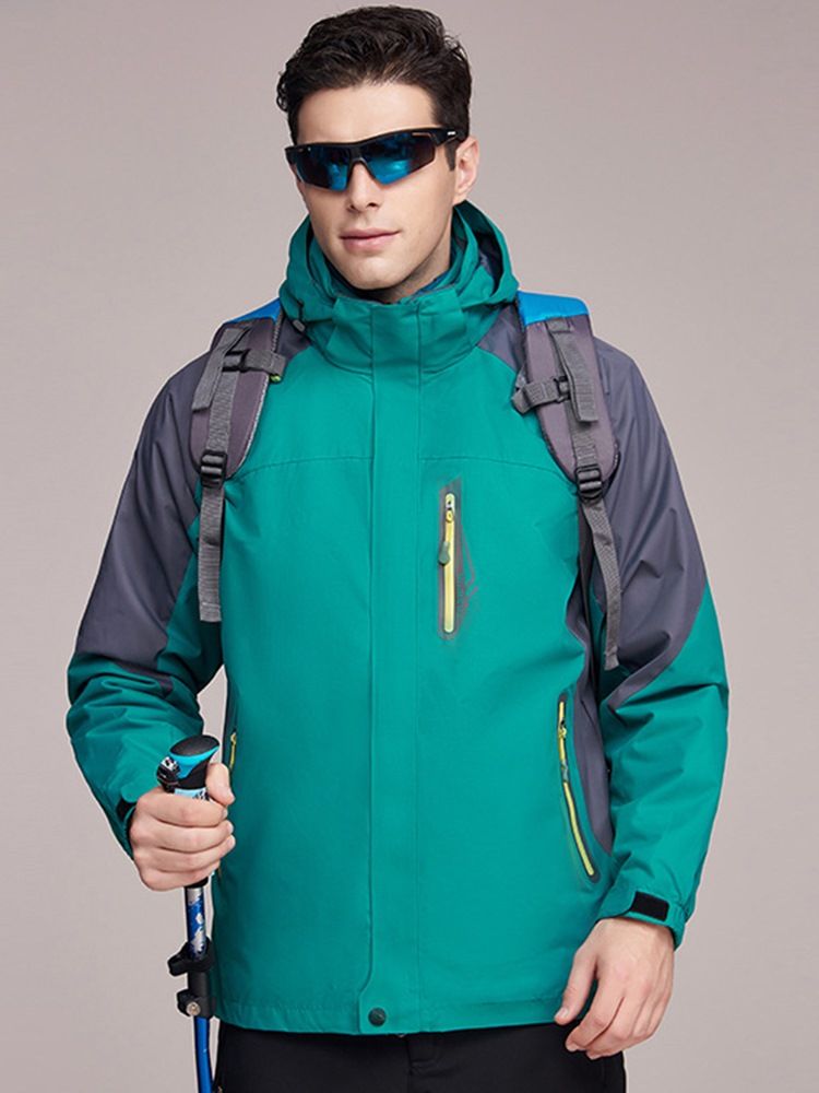 Vandring Polyester Vindtät Man Color Block Toppar