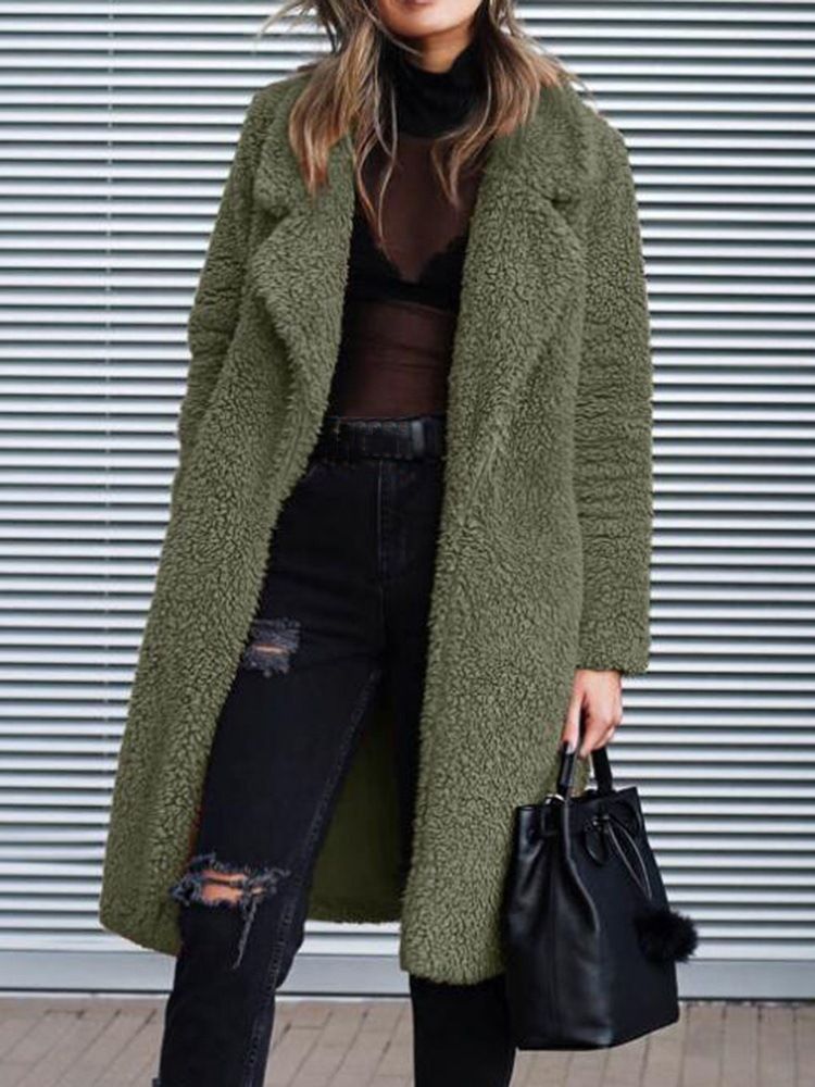 A Line Vinter Lapel Overcoat