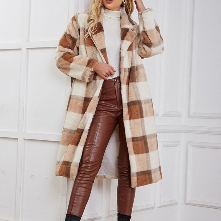 Vanlig A Line Vinter Lapel Overcoat