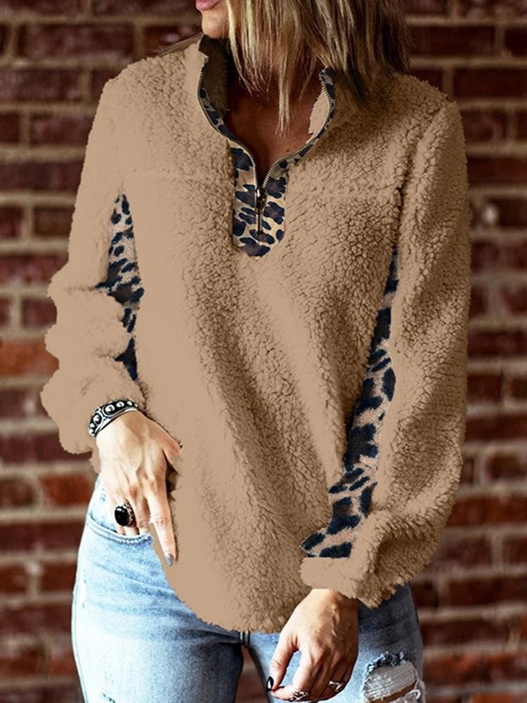 Print Leopard Regular Standard Winter Hoodie