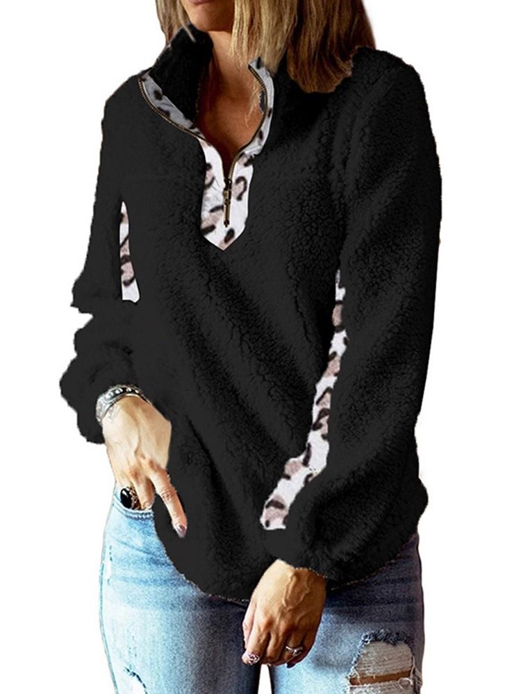 Print Leopard Regular Standard Winter Hoodie
