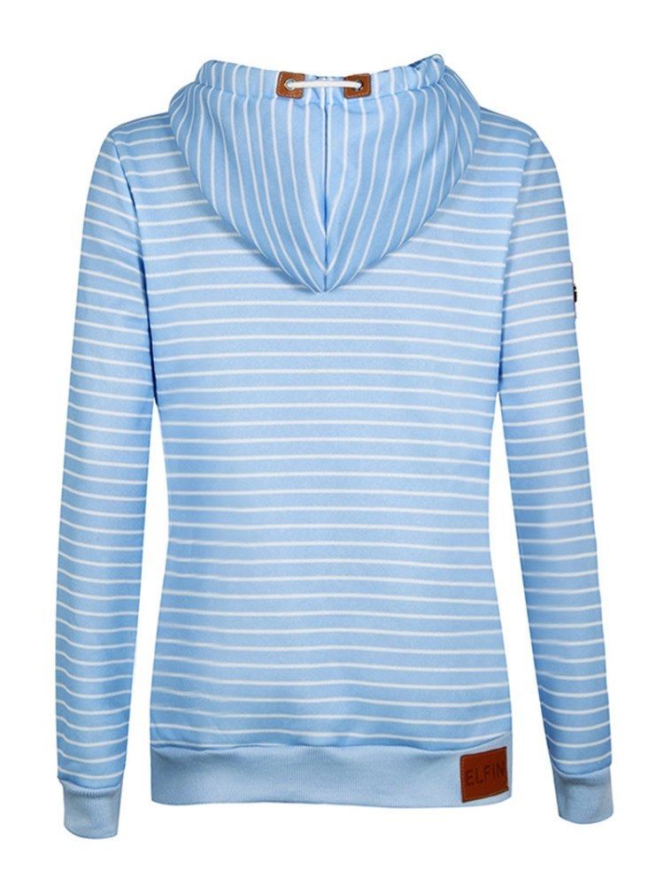 Stripe Loose Casual Cool Hoodie
