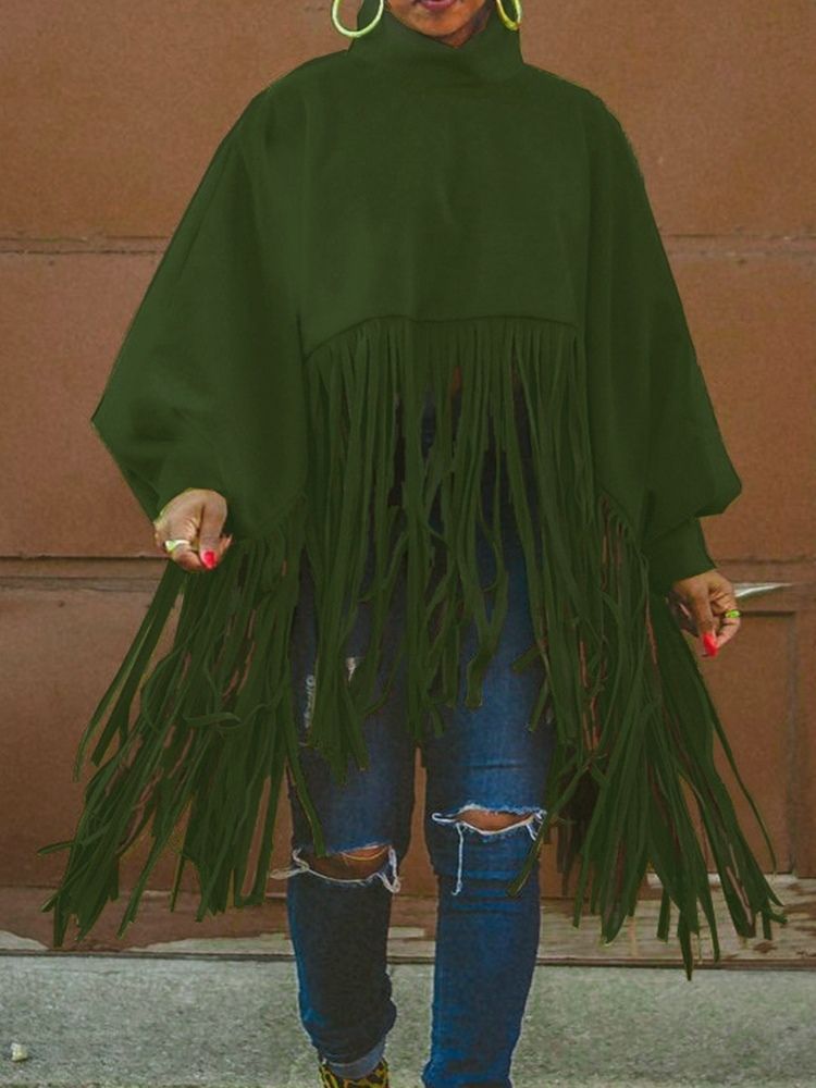 Tofs Enkel Lång Turtleneck Hoodie
