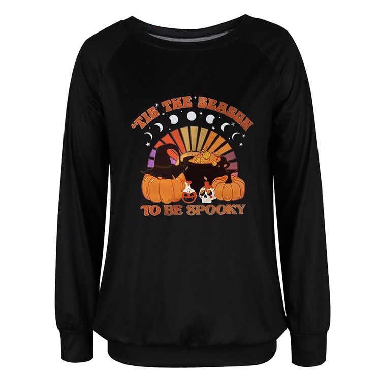 Tryck Raglan Ärm Bokstav Rundhals Standard Hoodie