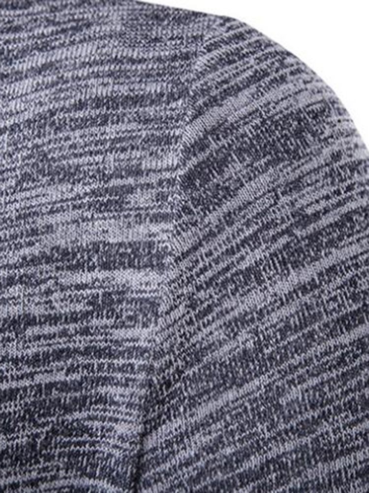Color Block Cardigan Casual Herrstickade Plagg
