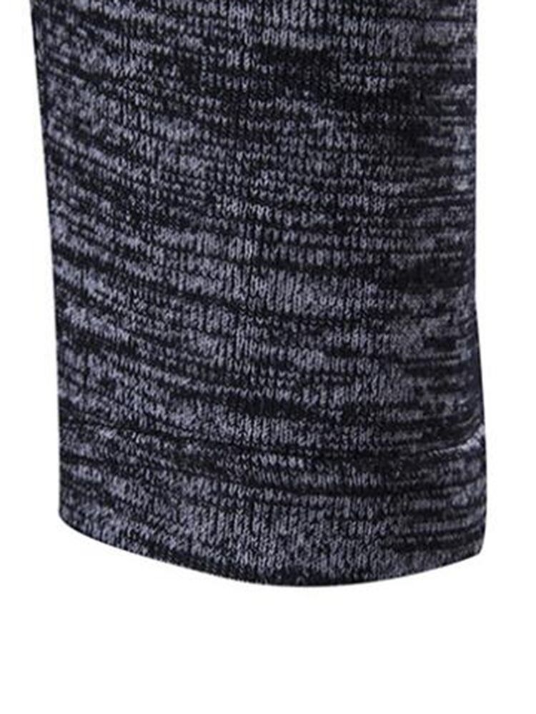 Color Block Cardigan Casual Herrstickade Plagg