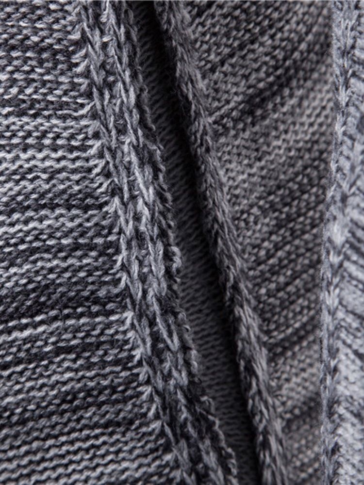Color Block Hooded Mid-Length Män Casual Cardigan Tröjor