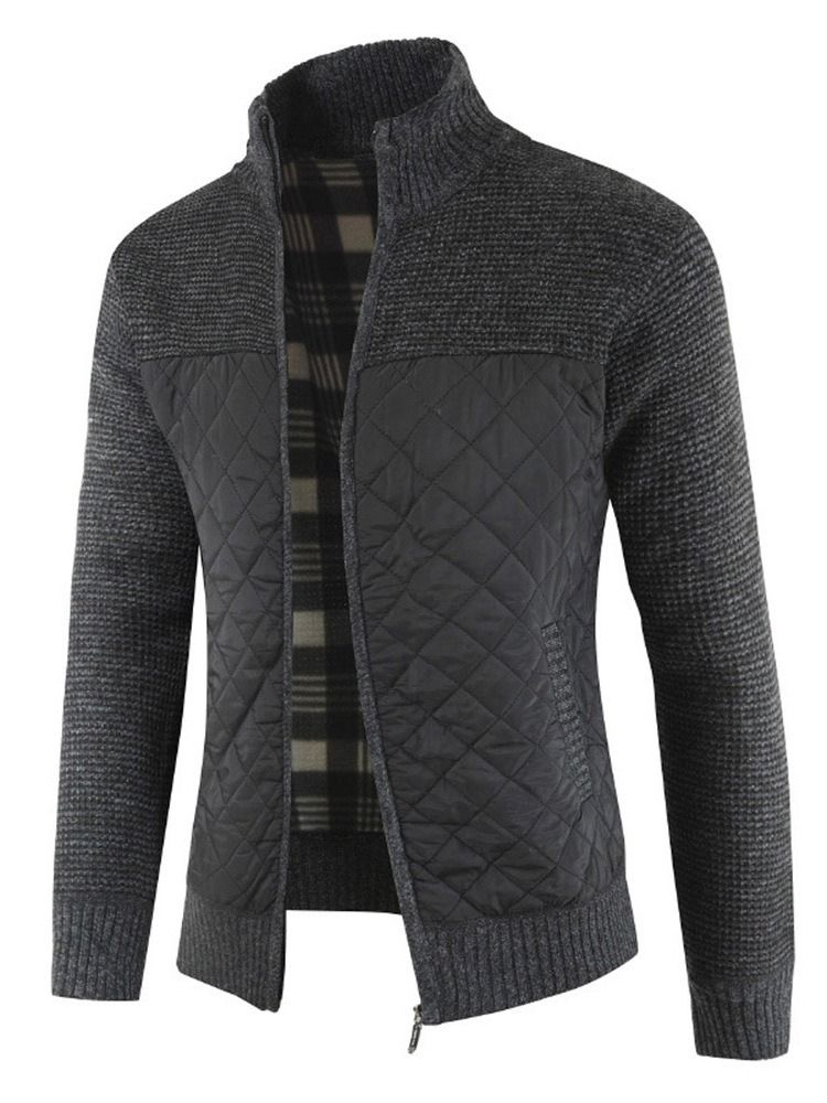 Color Block Patchwork Standard Slim European Tröja För Män