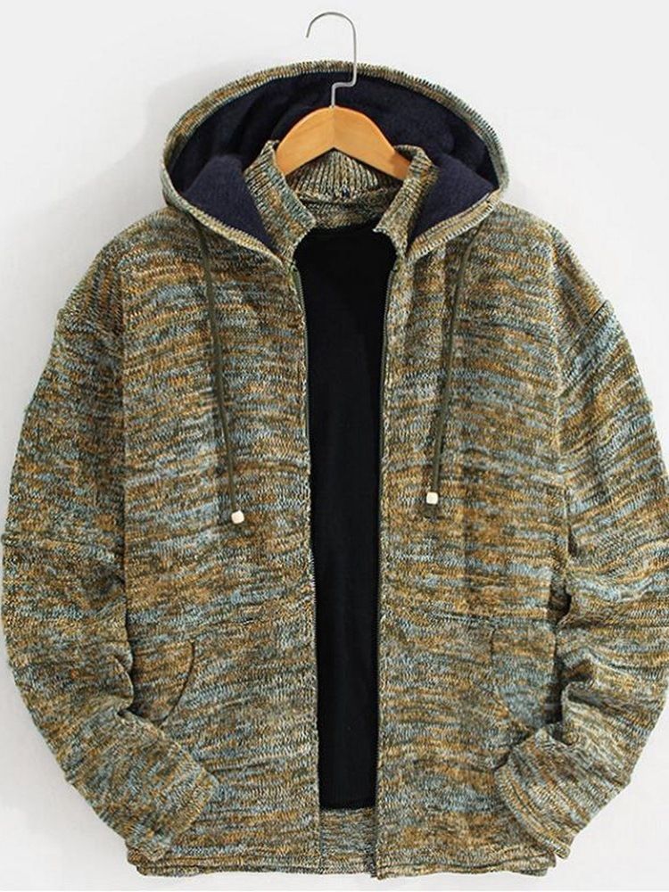 Dubbellager Standard Pocket Casual Hösttröja