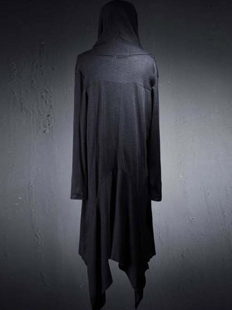 Enkla Asymmetriska Mellanlånga Män Casual Cardigan Tröjor