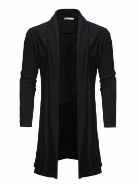 Enkla Asymmetriska Mellanlånga Män Casual Cardigan Tröjor