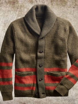 Fick Standard Lapel Enkelknäppt Rak Herrtröja