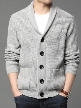 Lapel Pocket Standard Fall Enkelknäppt Casual Tröja