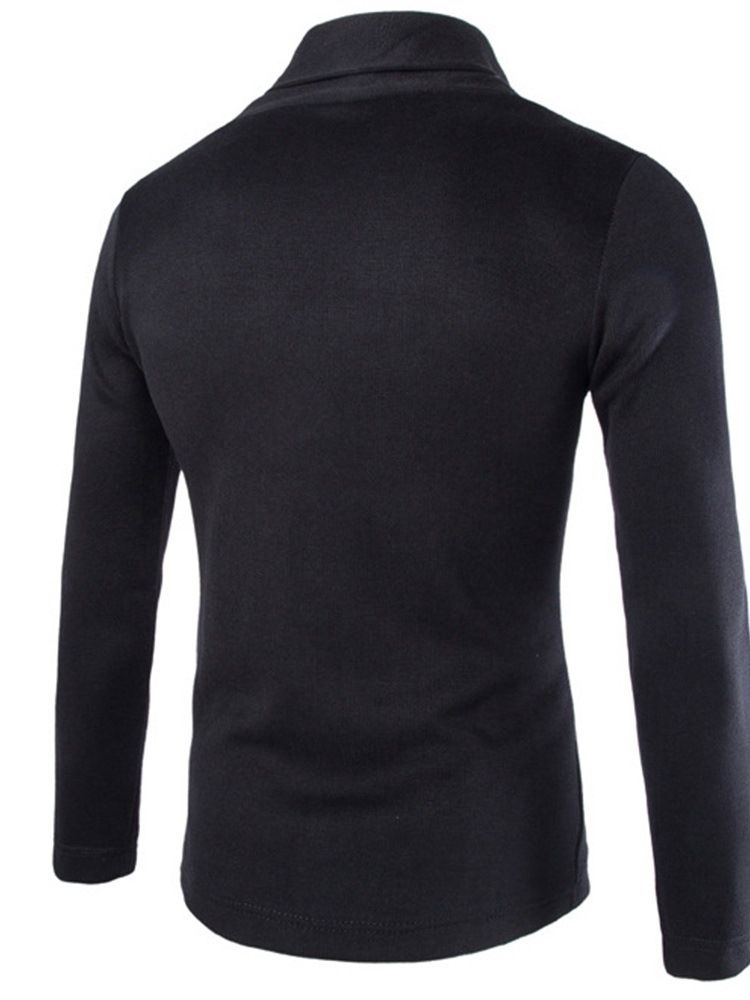 Lapel Standard Plain Casual Fall Slim Sweater