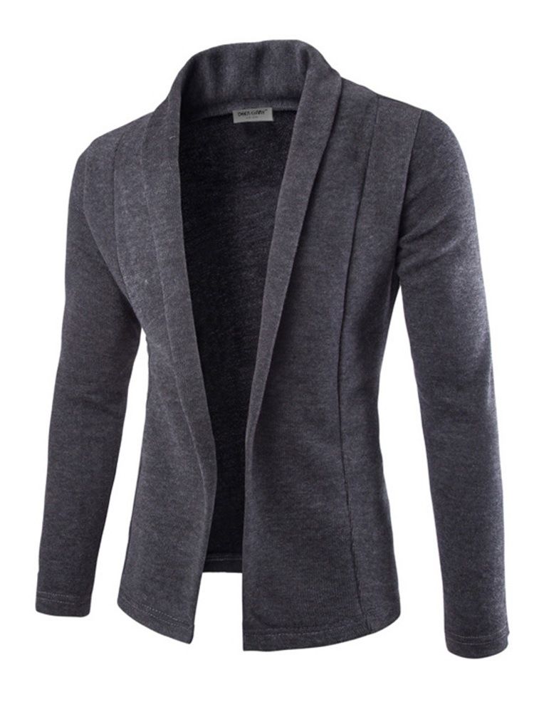 Lapel Standard Plain Casual Fall Slim Sweater