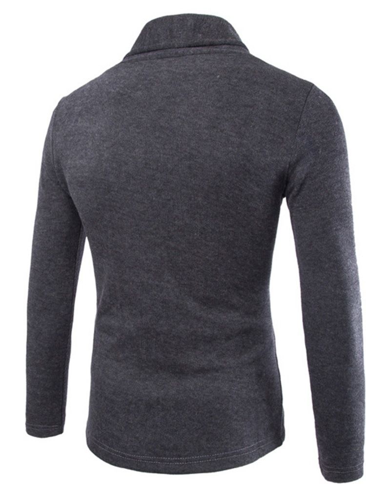 Lapel Standard Plain Casual Fall Slim Sweater