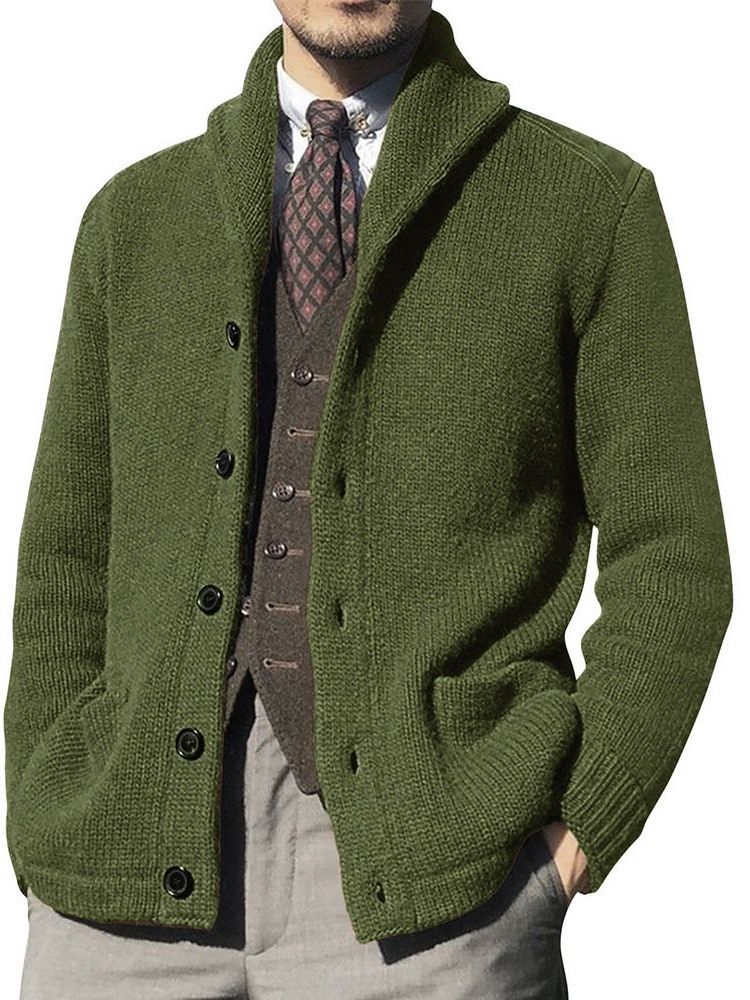 Lapel Standard Pocket Winter Raight Sweater