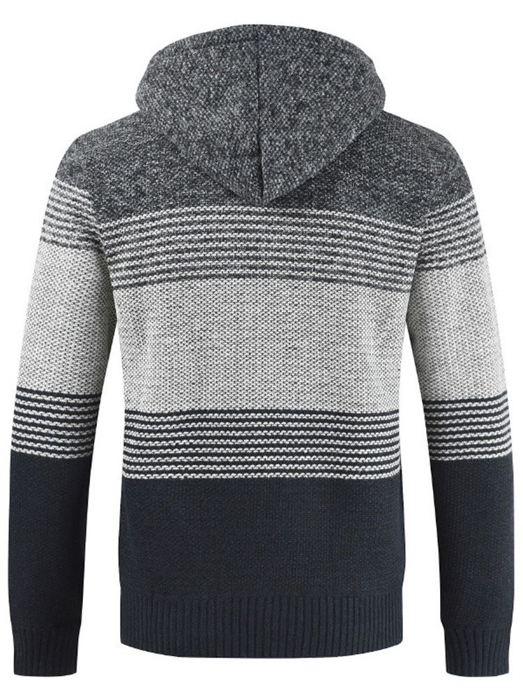 Patchwork Hooded Standard Dragkedja Falltröja