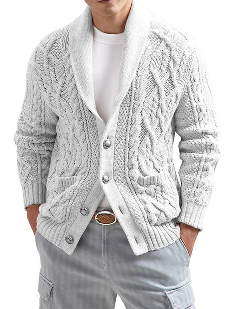 Pocket Lapel Standard Enkelknäppt Vintertröja