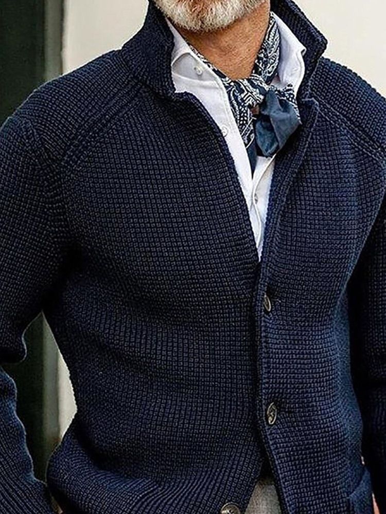Pocket Plain Standard Fall Enkelknäppt Tröja