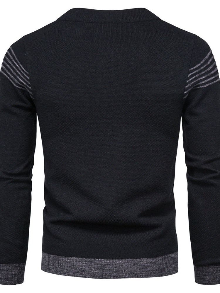 Rundhalsad Lapptröja Standard Fall Zipper Sweater