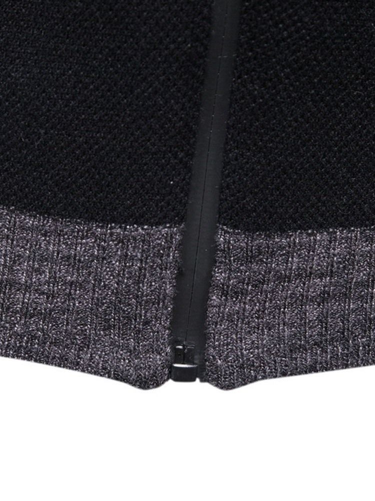 Rundhalsad Lapptröja Standard Fall Zipper Sweater