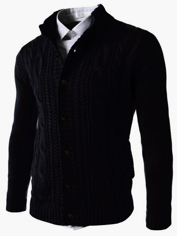 Ståkrage Enkel Standard Vinter Slim Sweater