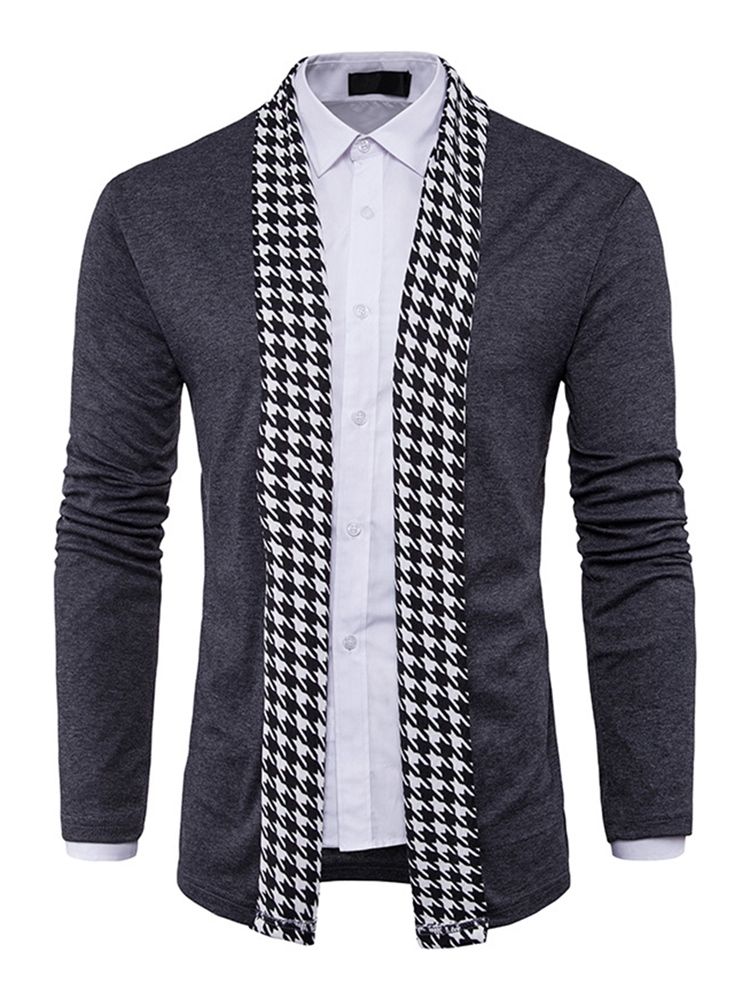 Standard Houndstooth Slim Fall Herrtröja