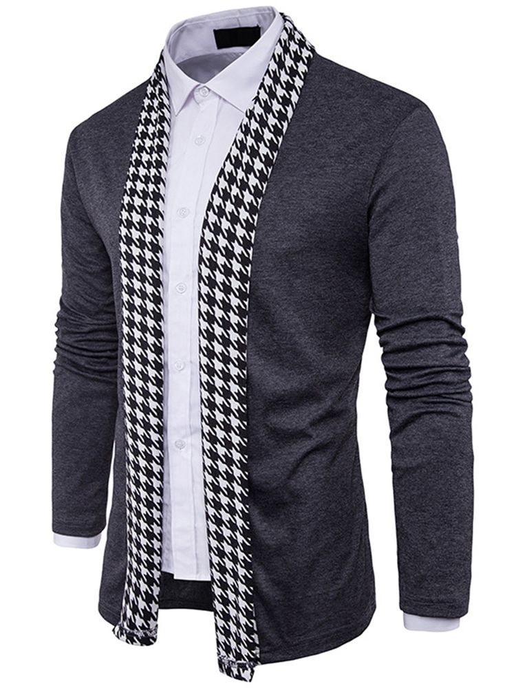 Standard Houndstooth Slim Fall Herrtröja