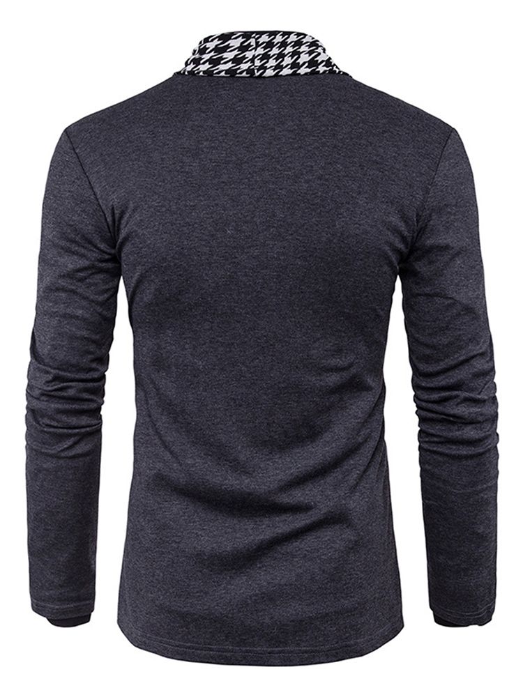 Standard Houndstooth Slim Fall Herrtröja