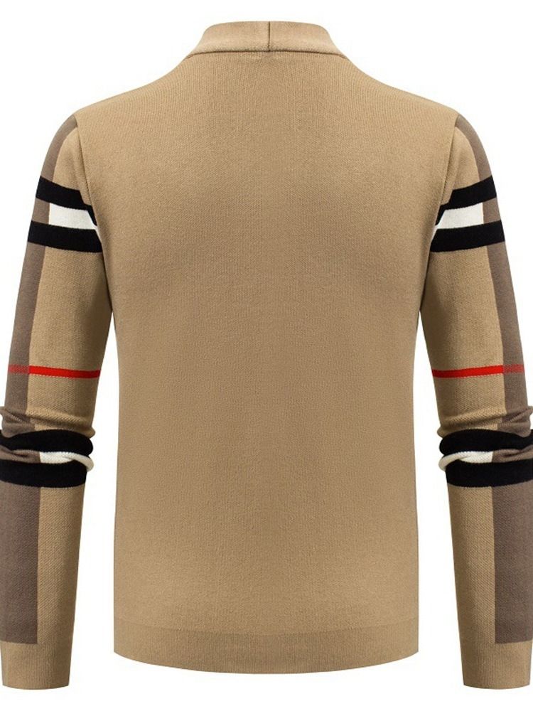 Standard Pocket Color Block Casual Herrtröja