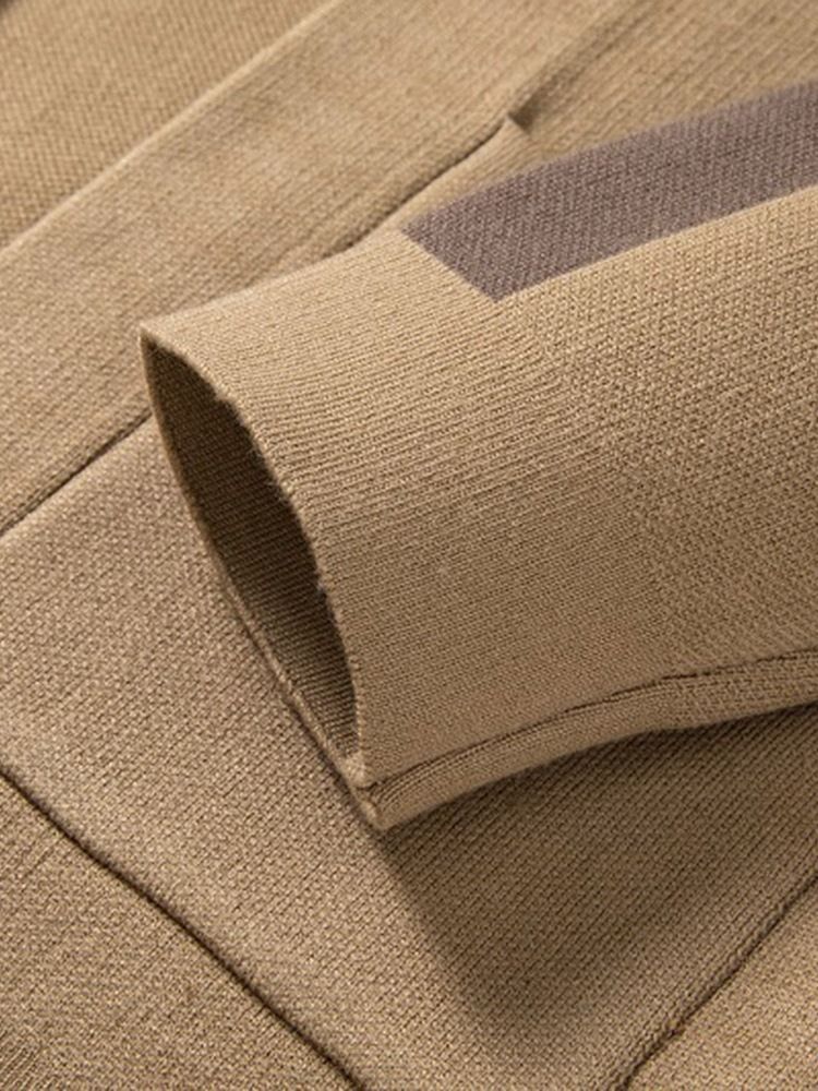 Standard Pocket Color Block Casual Herrtröja