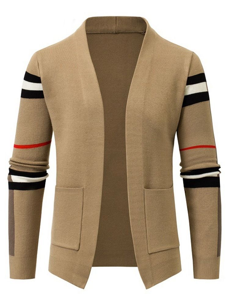 Standard Pocket Color Block Casual Herrtröja