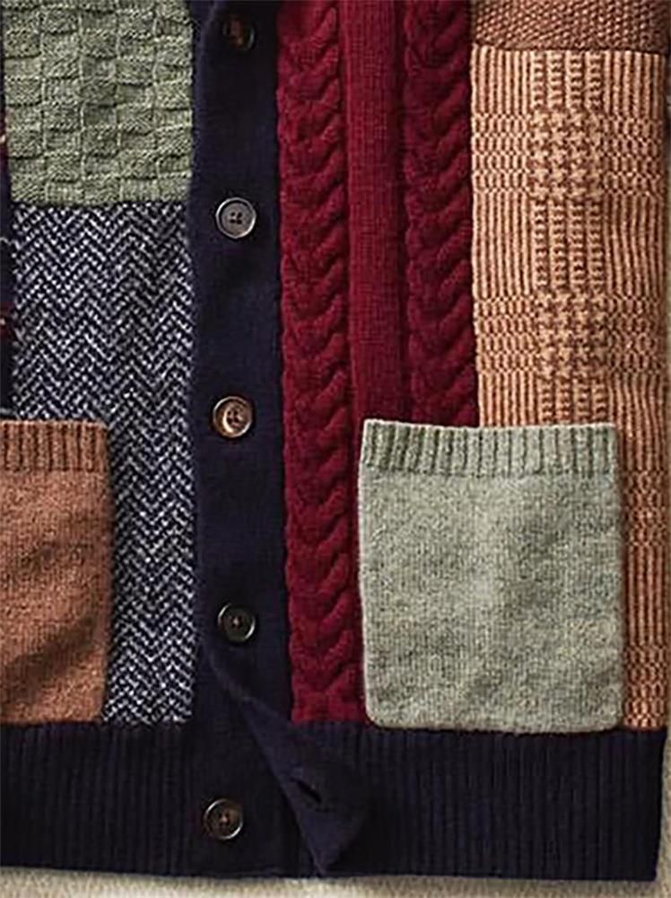 Standard Pocket Pläd Lös Enkelknäppt Tröja