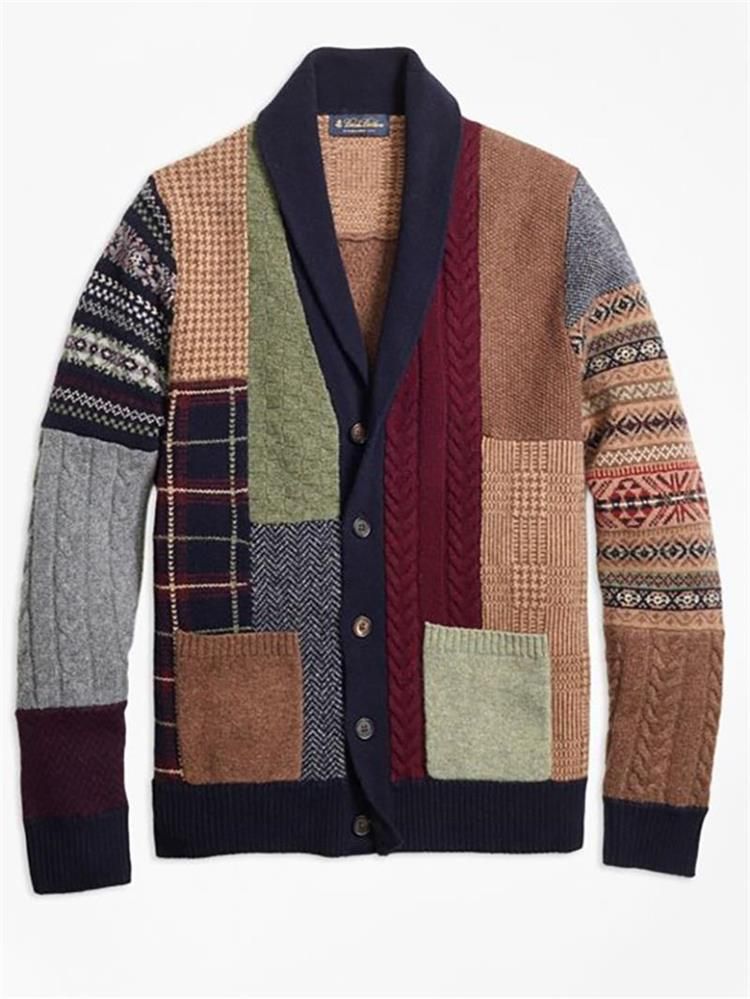 Standard Pocket Pläd Lös Enkelknäppt Tröja