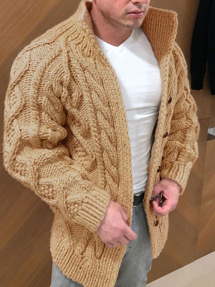 Turtleneck Standard Enkel Enkelknäppt Slim Sweater