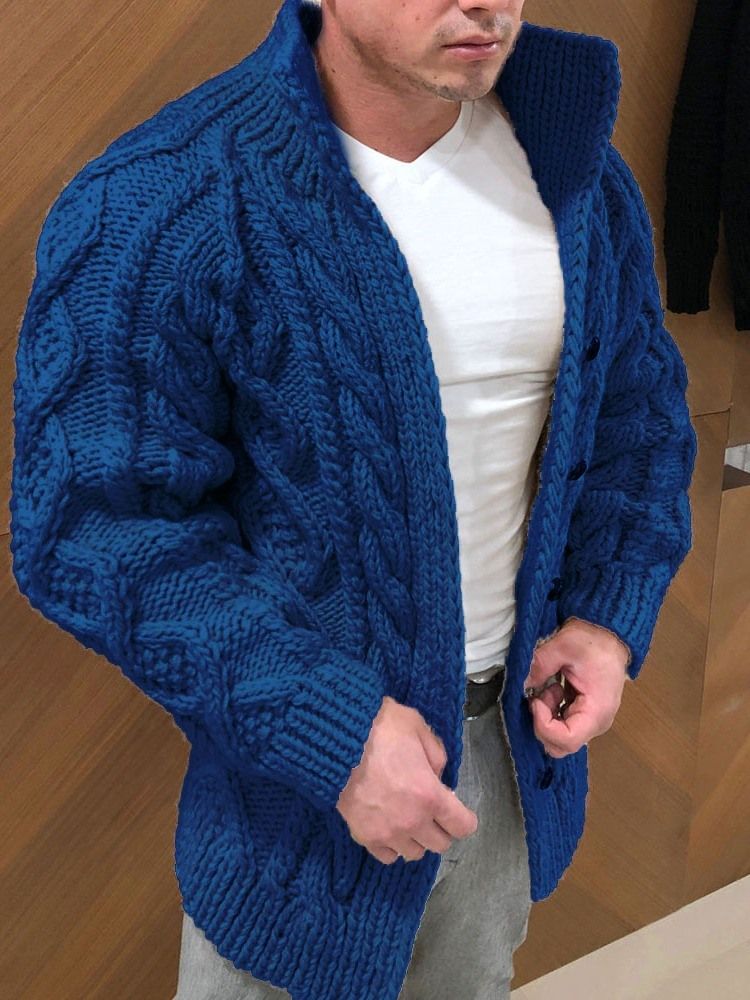 Turtleneck Standard Enkel Enkelknäppt Slim Sweater