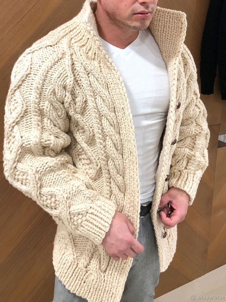 Turtleneck Standard Enkel Enkelknäppt Slim Sweater