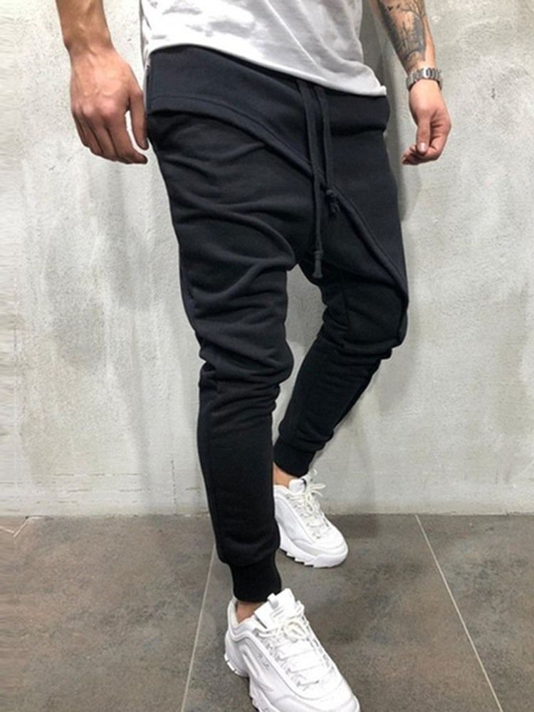 Asymmetriska Enkla Casual Herr Casual Byxor