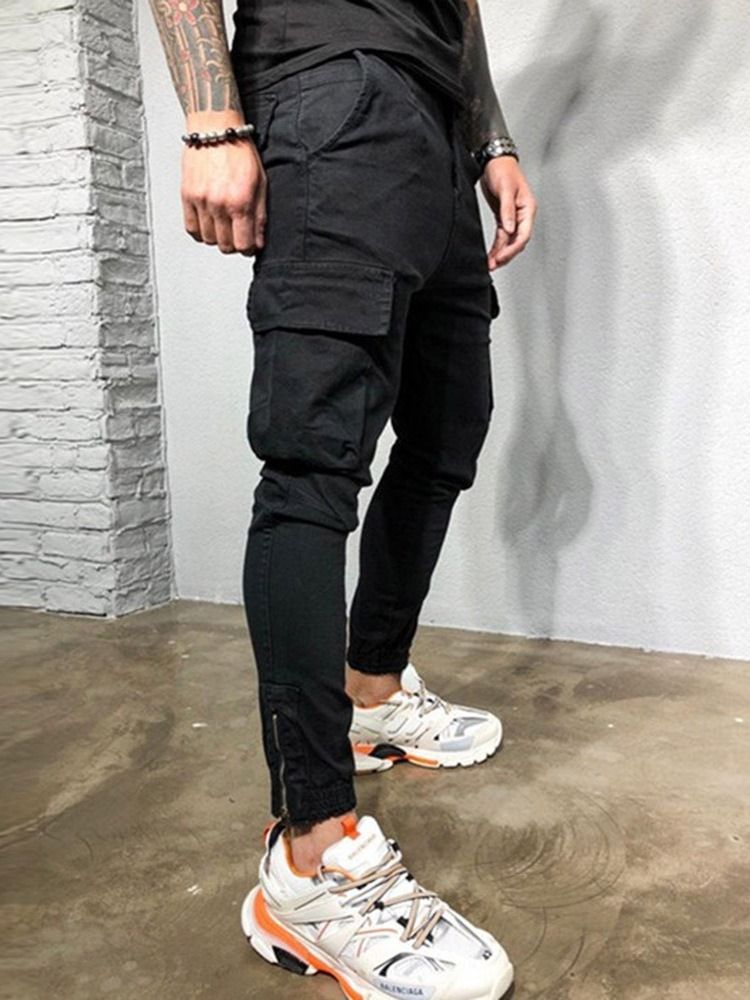Cargo Pants Fick Vanlig Overall Four Seasons Herr Casual Byxor