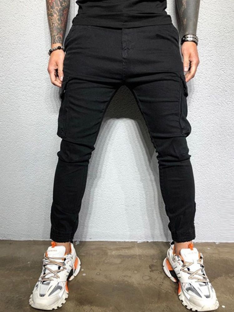 Cargo Pants Fick Vanlig Overall Four Seasons Herr Casual Byxor